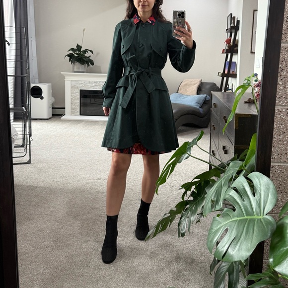 Simply Vera Vera Wang Dark Green Vintage Coat - Picture 5 of 15
